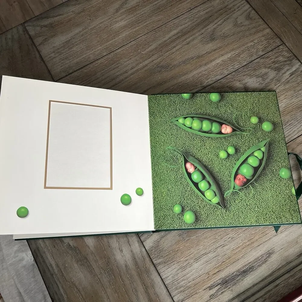 Anne Geddes Baby Photo Album Green Hardcover Floral Theme Keepsake Gift